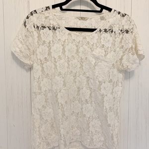 Jack wills white lace top